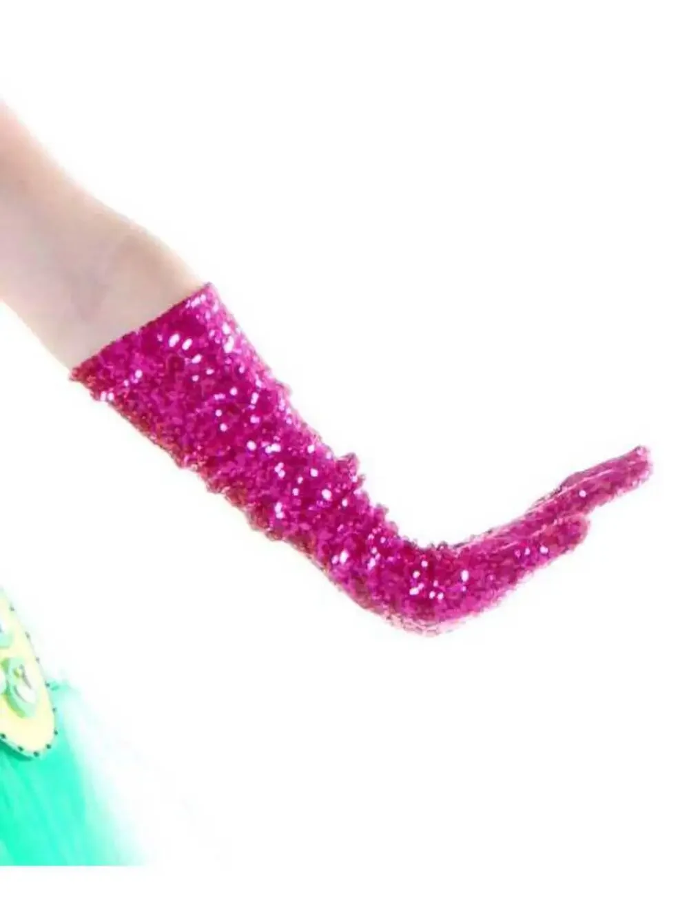 Pink Sequin Long Gloves